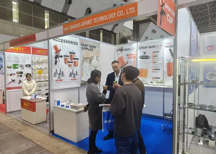 Qingdao Espant Technology Co., Ltd. shines at the 2025 Tokyo International Auto Parts Show (IAAE) with a spray gun cup.