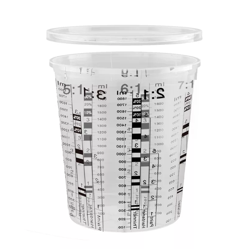 2250ML PP Automotive Paint Mixing Cup with lid